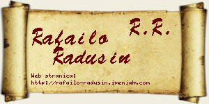 Rafailo Radusin vizit kartica
